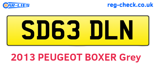 SD63DLN are the vehicle registration plates.
