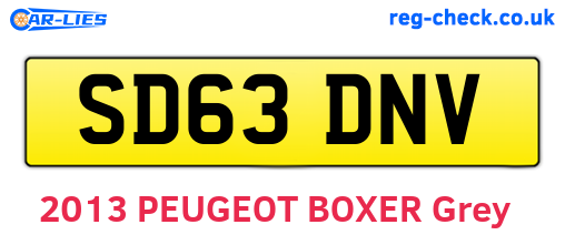 SD63DNV are the vehicle registration plates.