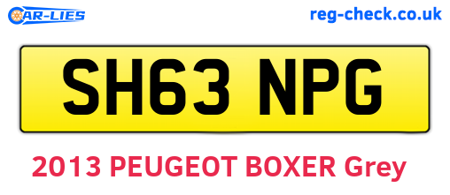 SH63NPG are the vehicle registration plates.