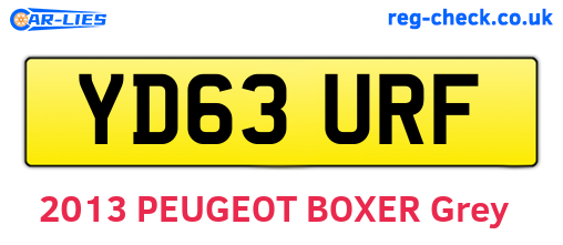 YD63URF are the vehicle registration plates.