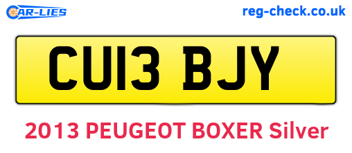 CU13BJY are the vehicle registration plates.