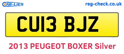 CU13BJZ are the vehicle registration plates.
