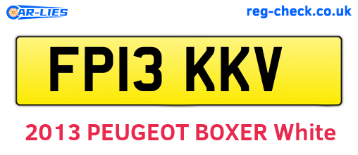 FP13KKV are the vehicle registration plates.