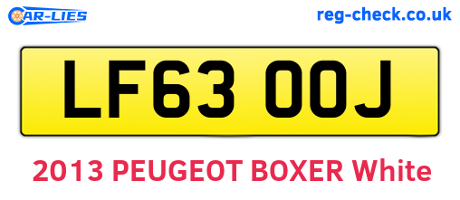 LF63OOJ are the vehicle registration plates.