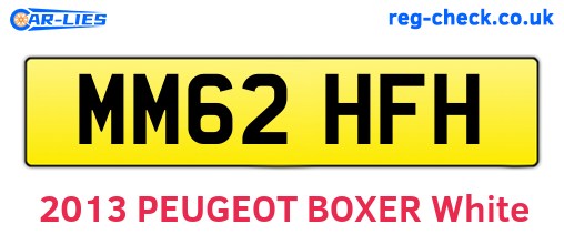 MM62HFH are the vehicle registration plates.