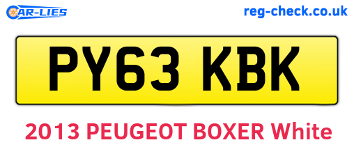 PY63KBK are the vehicle registration plates.