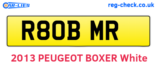 R80BMR are the vehicle registration plates.