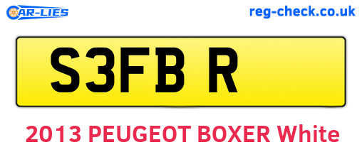 S3FBR are the vehicle registration plates.