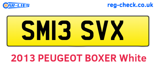 SM13SVX are the vehicle registration plates.