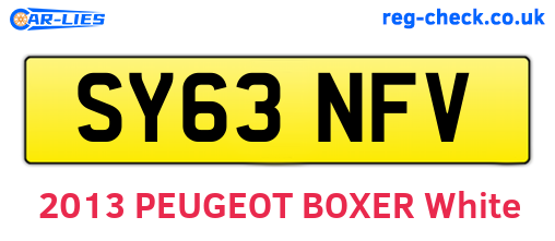 SY63NFV are the vehicle registration plates.