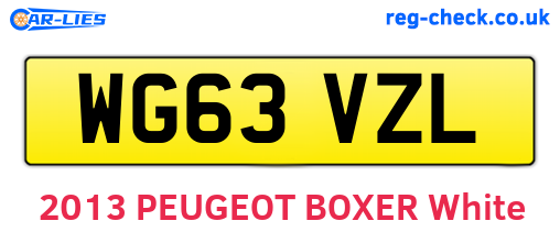 WG63VZL are the vehicle registration plates.