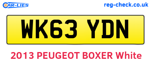 WK63YDN are the vehicle registration plates.