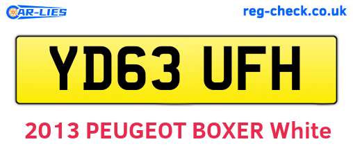 YD63UFH are the vehicle registration plates.