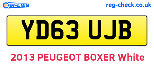 YD63UJB are the vehicle registration plates.
