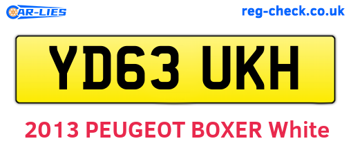 YD63UKH are the vehicle registration plates.