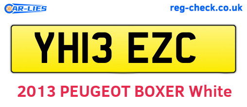 YH13EZC are the vehicle registration plates.