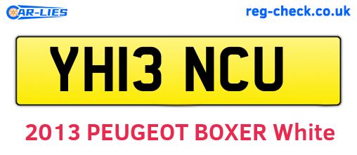 YH13NCU are the vehicle registration plates.