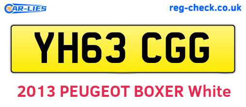 YH63CGG are the vehicle registration plates.