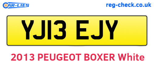 YJ13EJY are the vehicle registration plates.