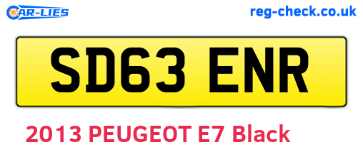 SD63ENR are the vehicle registration plates.
