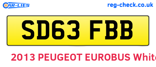 SD63FBB are the vehicle registration plates.