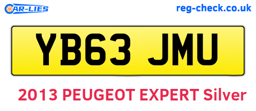 YB63JMU are the vehicle registration plates.