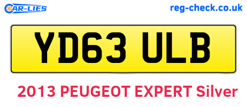 YD63ULB are the vehicle registration plates.