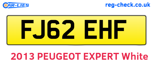 FJ62EHF are the vehicle registration plates.