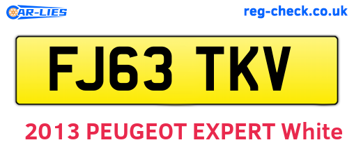 FJ63TKV are the vehicle registration plates.