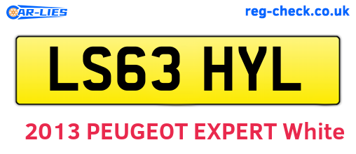 LS63HYL are the vehicle registration plates.