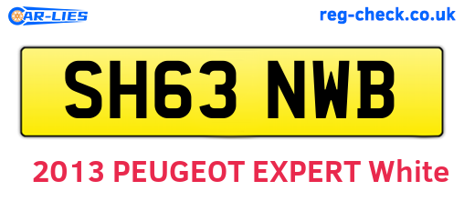 SH63NWB are the vehicle registration plates.