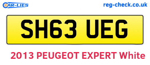 SH63UEG are the vehicle registration plates.