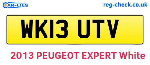 WK13UTV are the vehicle registration plates.