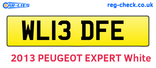 WL13DFE are the vehicle registration plates.
