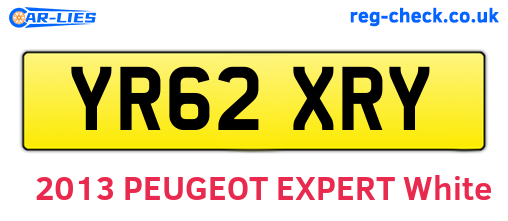 YR62XRY are the vehicle registration plates.