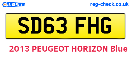 SD63FHG are the vehicle registration plates.