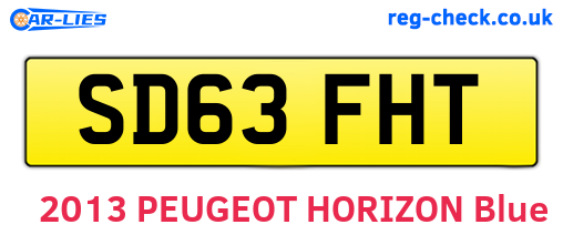 SD63FHT are the vehicle registration plates.