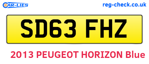 SD63FHZ are the vehicle registration plates.
