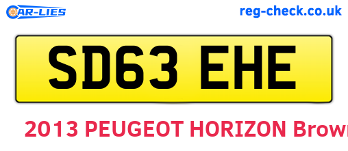 SD63EHE are the vehicle registration plates.