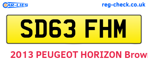 SD63FHM are the vehicle registration plates.