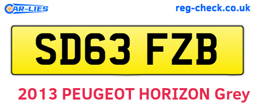 SD63FZB are the vehicle registration plates.