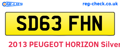 SD63FHN are the vehicle registration plates.