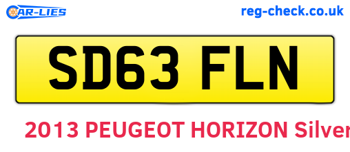 SD63FLN are the vehicle registration plates.