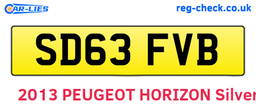 SD63FVB are the vehicle registration plates.