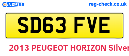 SD63FVE are the vehicle registration plates.