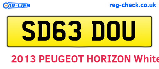 SD63DOU are the vehicle registration plates.