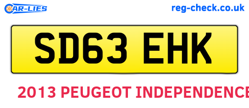 SD63EHK are the vehicle registration plates.