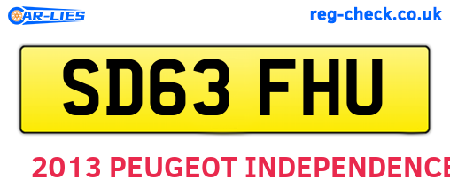 SD63FHU are the vehicle registration plates.