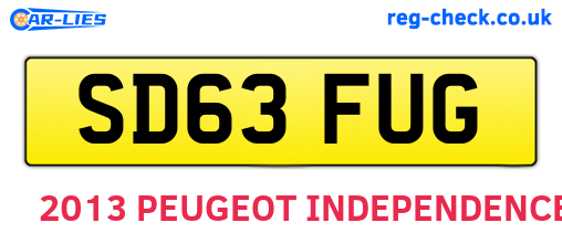 SD63FUG are the vehicle registration plates.