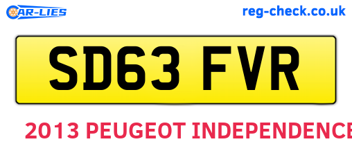 SD63FVR are the vehicle registration plates.